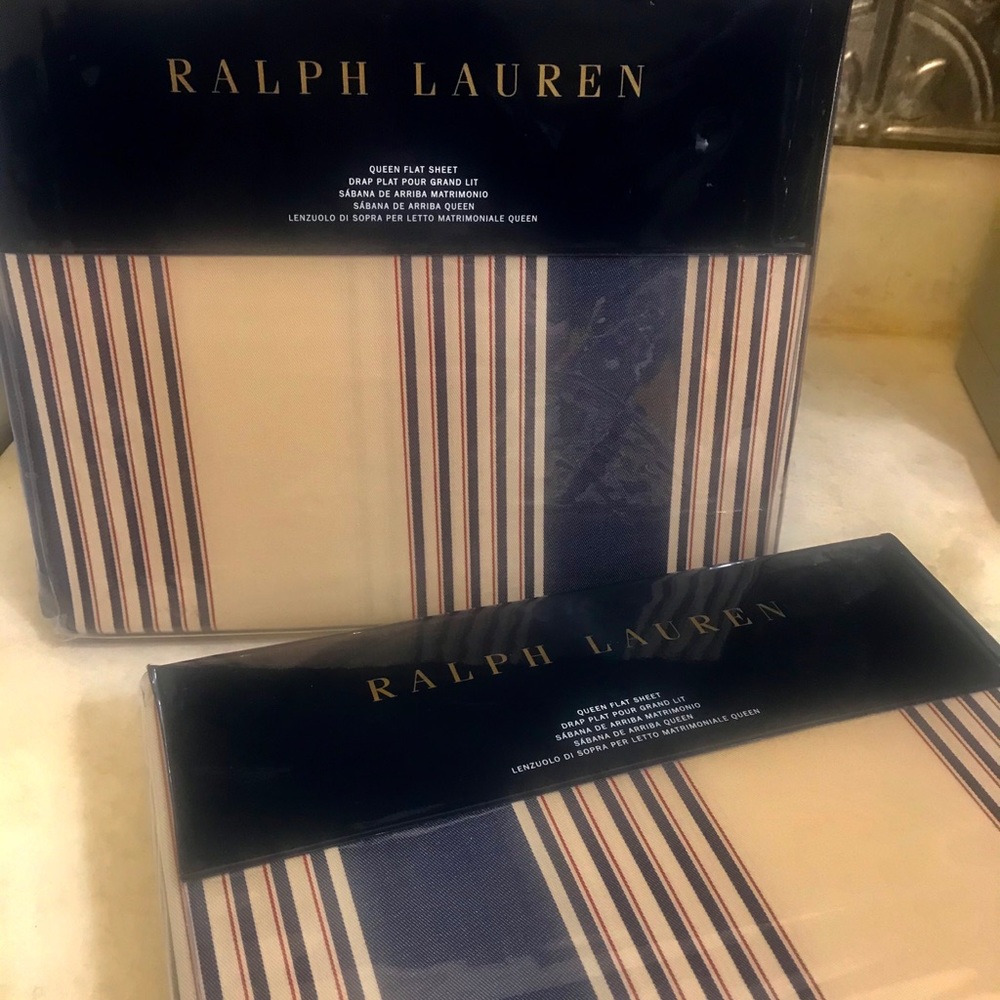 Ralph Lauren NWT Saranac Peak Queen Flat Sheet